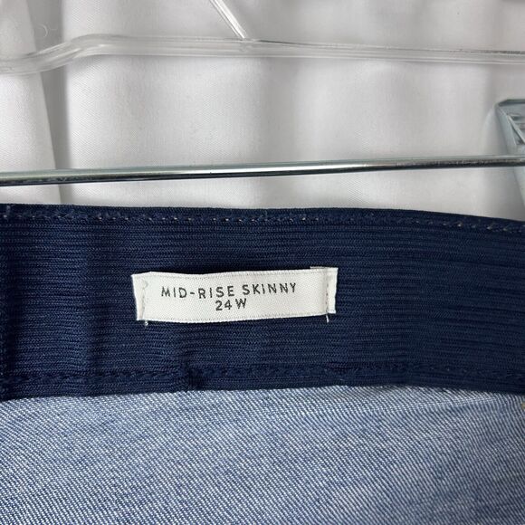 Wonderly Womens Sz 24 Skinny Mid Rise Medium Wash Blue Jeans Denim Stretch Waist - Picture 8 of 13